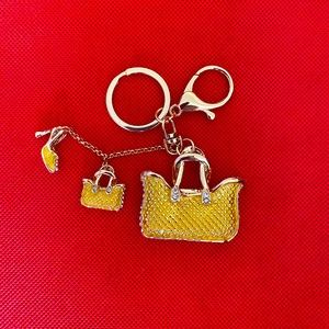 Very classy bag charm/key chain